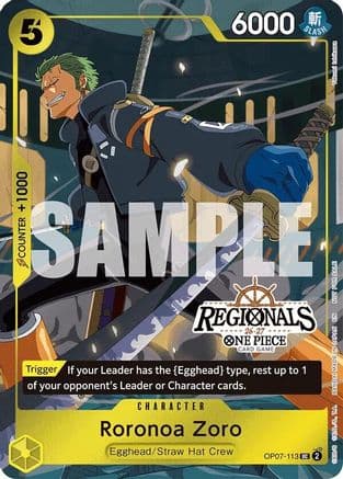 Roronoa Zoro (113) (Regional Participation Pack 2026 Vol.1) — One Piece Promotion Cards