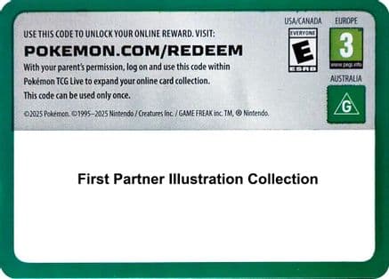 Code Card - First Partner Illustration Collection — Pokémon TCG card