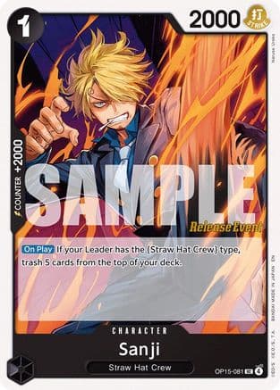 Sanji (OP15-081) — Adventure on Kami's Island Release Event Cards