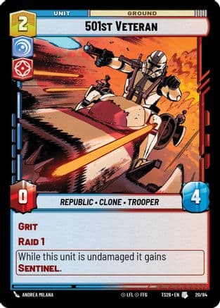 501st Veteran — Twin Suns Star Wars: Unlimited card by Andrea Milana