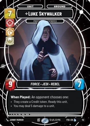 Luke Skywalker - Profit or Be Destroyed — Sector and Regional Promos: Season 1