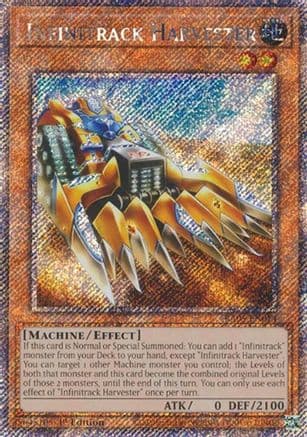 Infinitrack Harvester (Platinum Secret Rare) — Rarity Collection 5