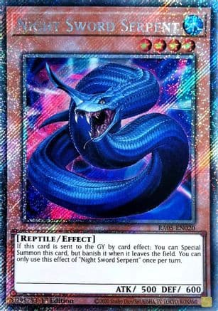 Night Sword Serpent (Platinum Secret Rare) — Rarity Collection 5