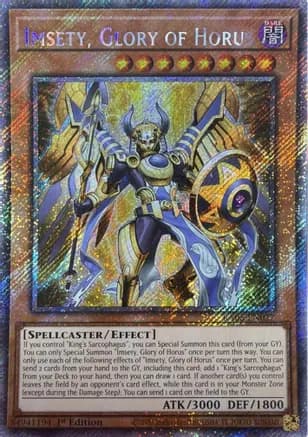 Imsety, Glory of Horus (Platinum Secret Rare) — Rarity Collection 5