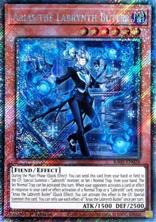Arias the Labrynth Butler (Platinum Secret Rare) — Rarity Collection 5