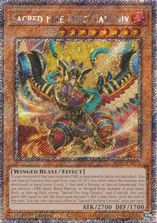 Sacred Fire King Garunix (Platinum Secret Rare) — Rarity Collection 5