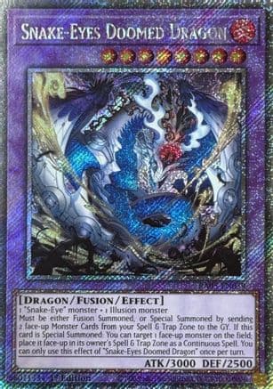 Snake-Eyes Doomed Dragon (Platinum Secret Rare) — Rarity Collection 5