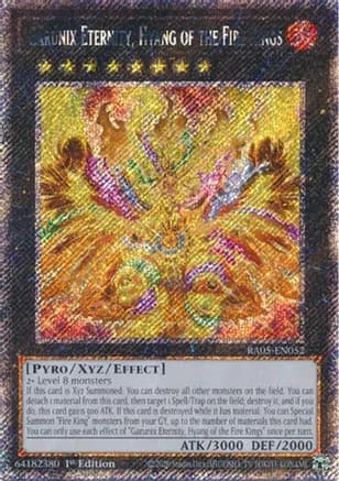 Garunix Eternity, Hyang of the Fire Kings (Platinum Secret Rare) — Rarity Collection 5