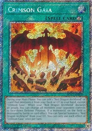 Crimson Gaia (Platinum Secret Rare) — Rarity Collection 5