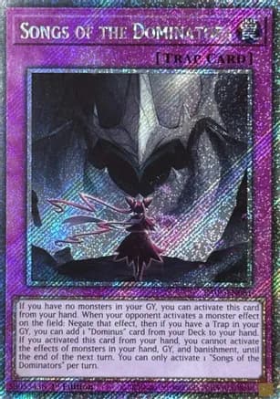 Songs of the Dominators (Platinum Secret Rare) — Rarity Collection 5