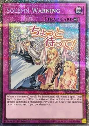Solemn Warning (Starlight Rare) — Rarity Collection 5