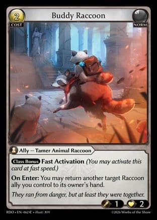 Buddy Raccoon — Radiant Origins