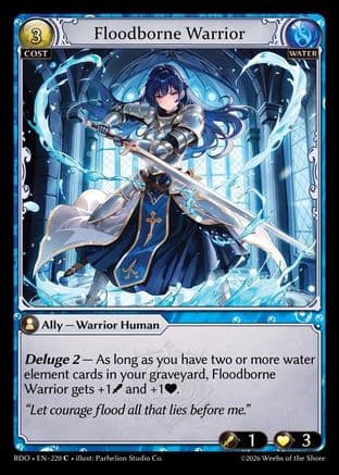 Floodborne Warrior — Radiant Origins Grand Archive TCG card by Parkinson Studio Co.