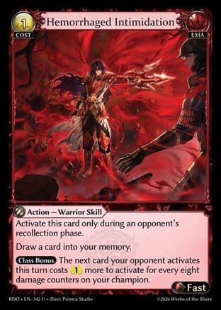 Hemorrhaged Intimidation — Radiant Origins