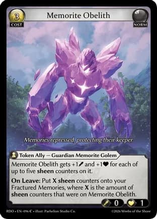 Memorite Obelith — Radiant Origins
