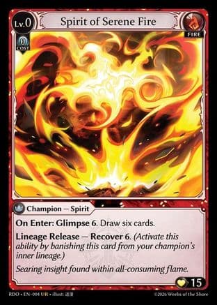 Spirit of Serene Fire — Radiant Origins