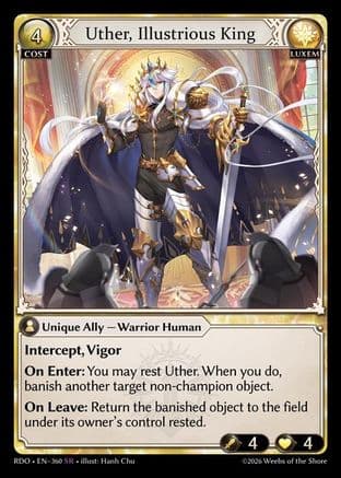 Uther, Illustrious King — Radiant Origins Grand Archive TCG card by Heart Cho