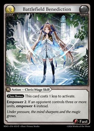 Battlefield Benediction (Curio Foil) — Radiant Origins