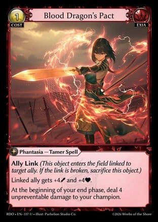 Blood Dragon's Pact (Curio Foil) — Radiant Origins