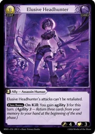 Elusive Headhunter (Curio Foil) — Radiant Origins