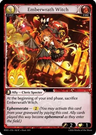 Emberwrath Witch (Curio Foil) — Radiant Origins