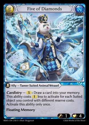 Five of Diamonds (Curio Foil) — Radiant Origins