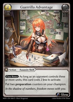 Guerrilla Advantage (Curio Foil) — Radiant Origins