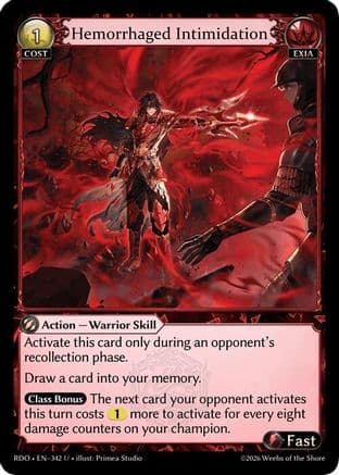 Hemorrhaged Intimidation (Curio Foil) — Radiant Origins