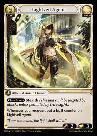 Lightveil Agent (Curio Foil) — Radiant Origins