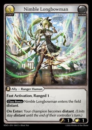 Nimble Longbowman (Curio Foil) — Radiant Origins