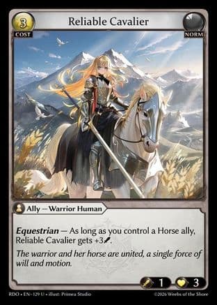 Reliable Cavalier (Curio Foil) — Radiant Origins