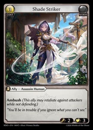 Shade Striker (Curio Foil) — Radiant Origins