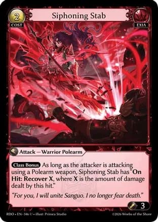 Siphoning Stab (Curio Foil) — Radiant Origins