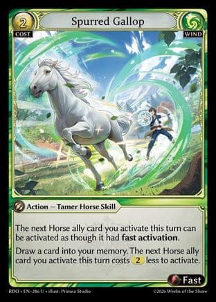 Spurred Gallop (Curio Foil) — Radiant Origins