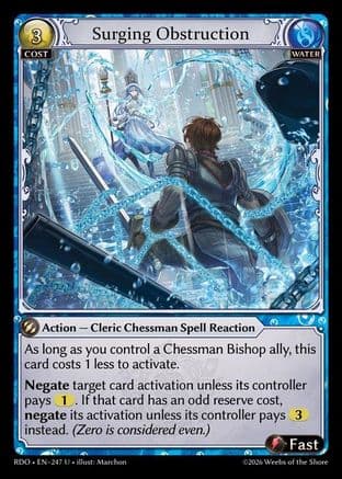 Surging Obstruction (Curio Foil) — Radiant Origins