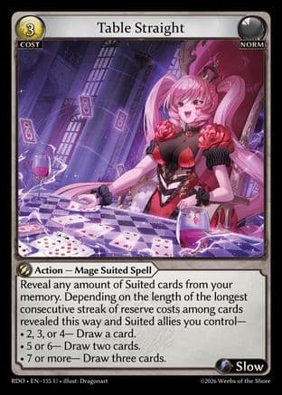 Table Straight (Curio Foil) — Radiant Origins