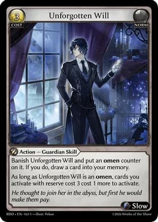 Unforgotten Will (Curio Foil) — Radiant Origins