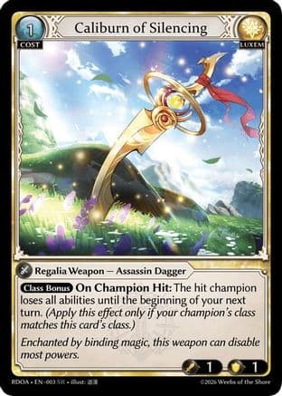 Caliburn of Silencing — Radiant Origins