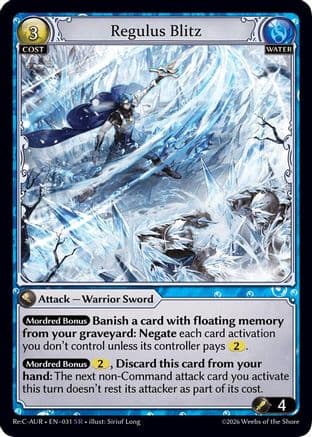 Regulus Blitz — Mordred Re: Collection, Aurelian Regent Grand Archive TCG card by Saud Lang