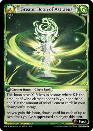 Greater Boon of Astraeus — Radiant Origins: Pantheon