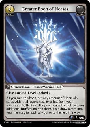 Greater Boon of Horses — Radiant Origins: Pantheon