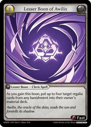 Lesser Boon of Awilix — Radiant Origins: Pantheon