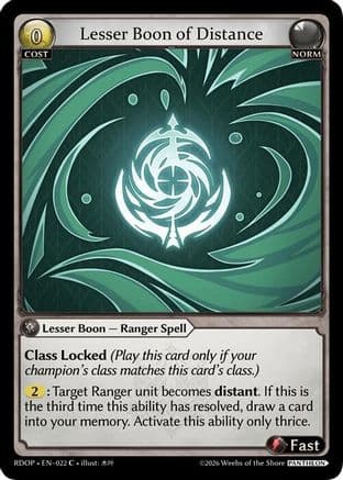 Lesser Boon of Distance — Radiant Origins: Pantheon