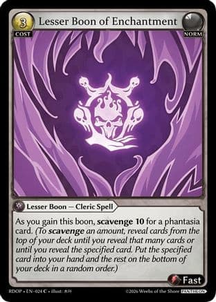 Lesser Boon of Enchantment — Radiant Origins: Pantheon