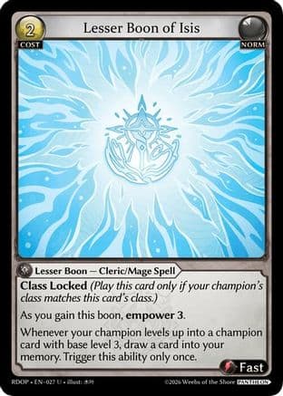 Lesser Boon of Isis — Radiant Origins: Pantheon
