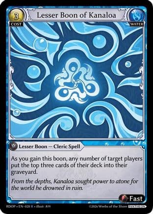 Lesser Boon of Kanaloa — Radiant Origins: Pantheon