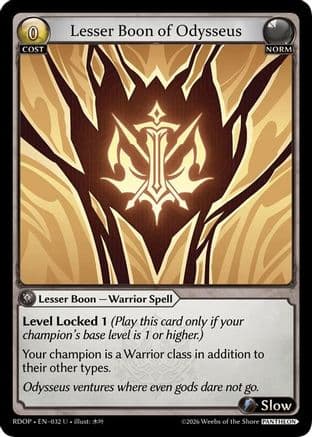 Lesser Boon of Odysseus — Radiant Origins: Pantheon
