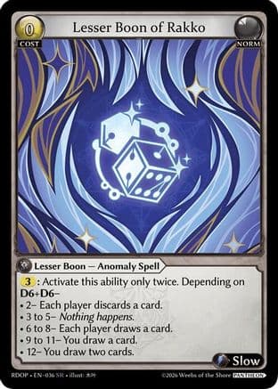 Lesser Boon of Rakko — Radiant Origins: Pantheon