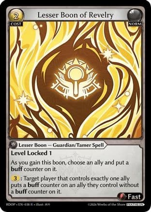 Lesser Boon of Revelry — Radiant Origins: Pantheon