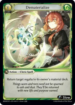 Dematerialize — Radiant Origins Event Pack